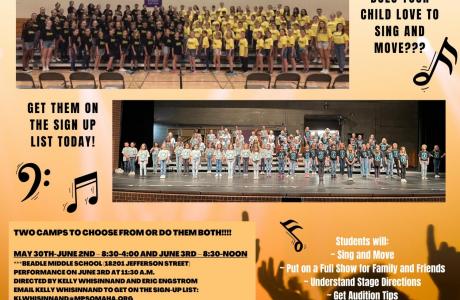 photos of show choir students with info
