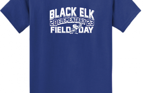 blue tshirt fun and field day logo