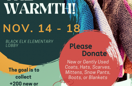 mittens scarves on flier for Share the Warmth Winter campaign