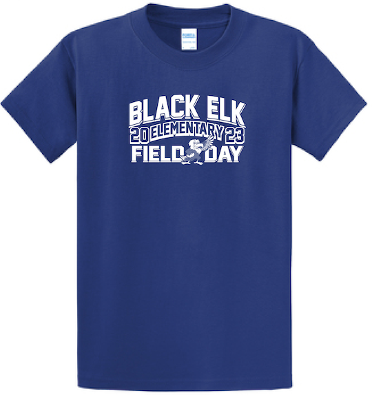 blue tshirt fun and field day logo