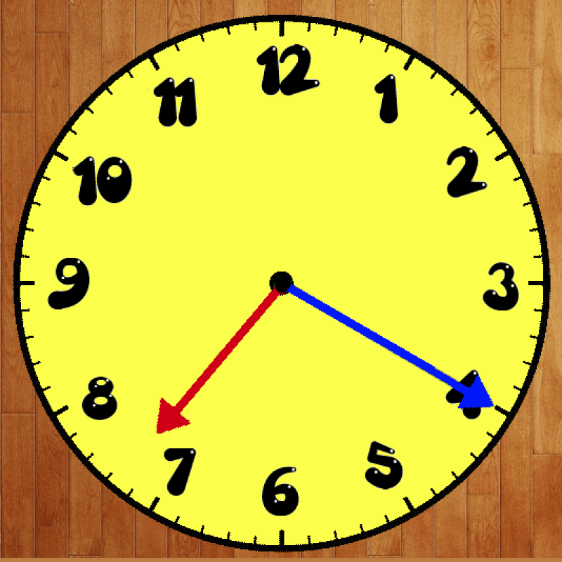 yellow analog clock