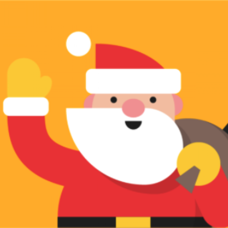 santa waving link to google santa tracker