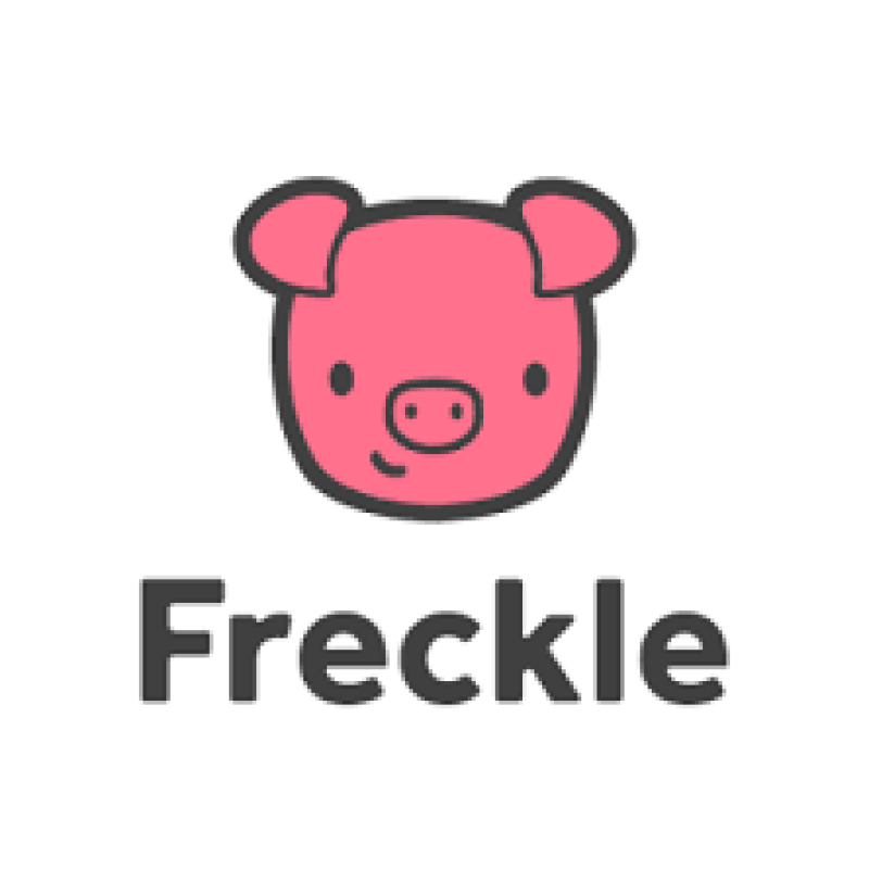 Freckle icon of a pink pig head