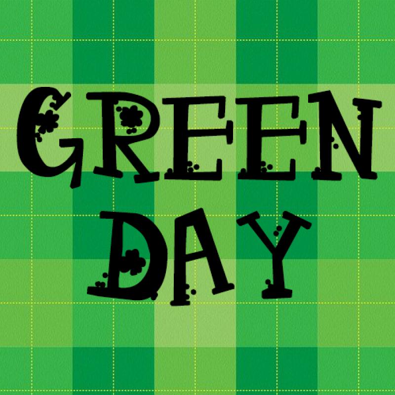 Green Day link on green plaid