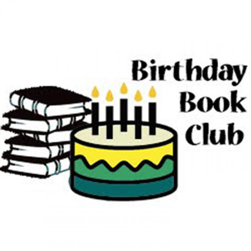 Cake, books, birthday book club